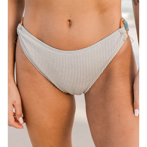 💕Textured Teal and Taupe Bikini Size Med New - Picture 8 of 9